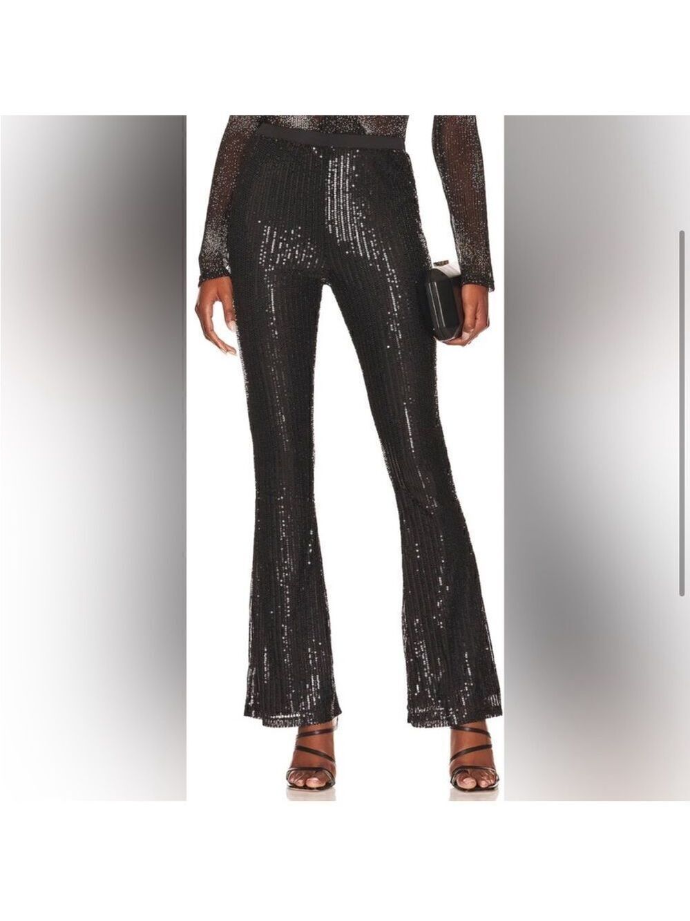 NEW Superdown Tara Sequin Pant Black Small